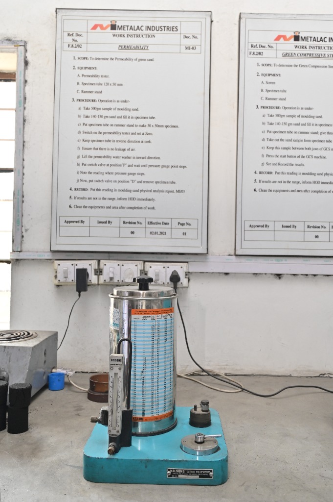 Sand Permeability Tester in sand testing laboratory